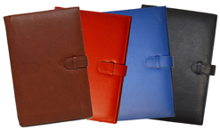 British Tan, Red, Blue, Black Refillable Genuine Leather Journals